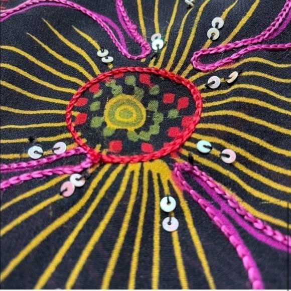 Coldwater Creek Embroidered Button Down Top - Picture 4 of 5